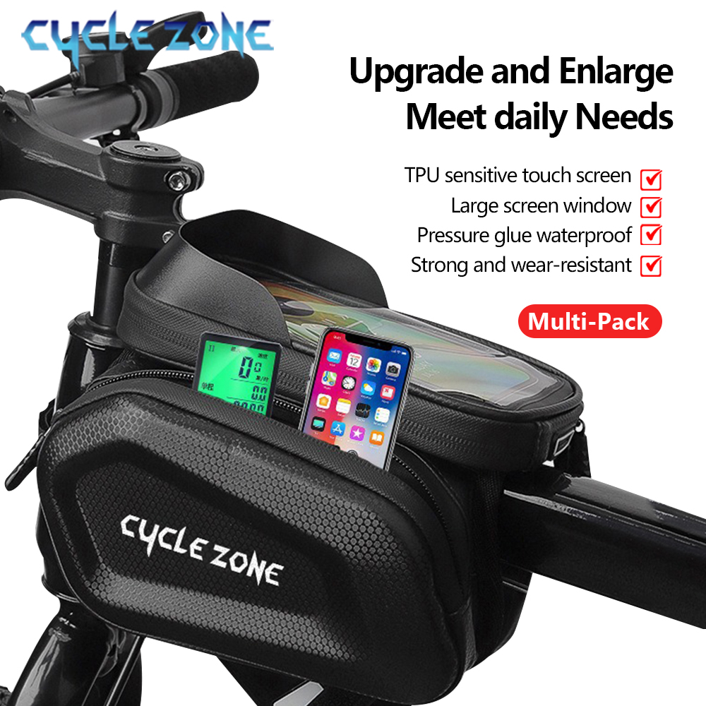 กระเป๋าจักรยานจักรยานด้านบนกรอ - Phone Zone Accessories & Repair Photos บทวิจารณ์และราคา